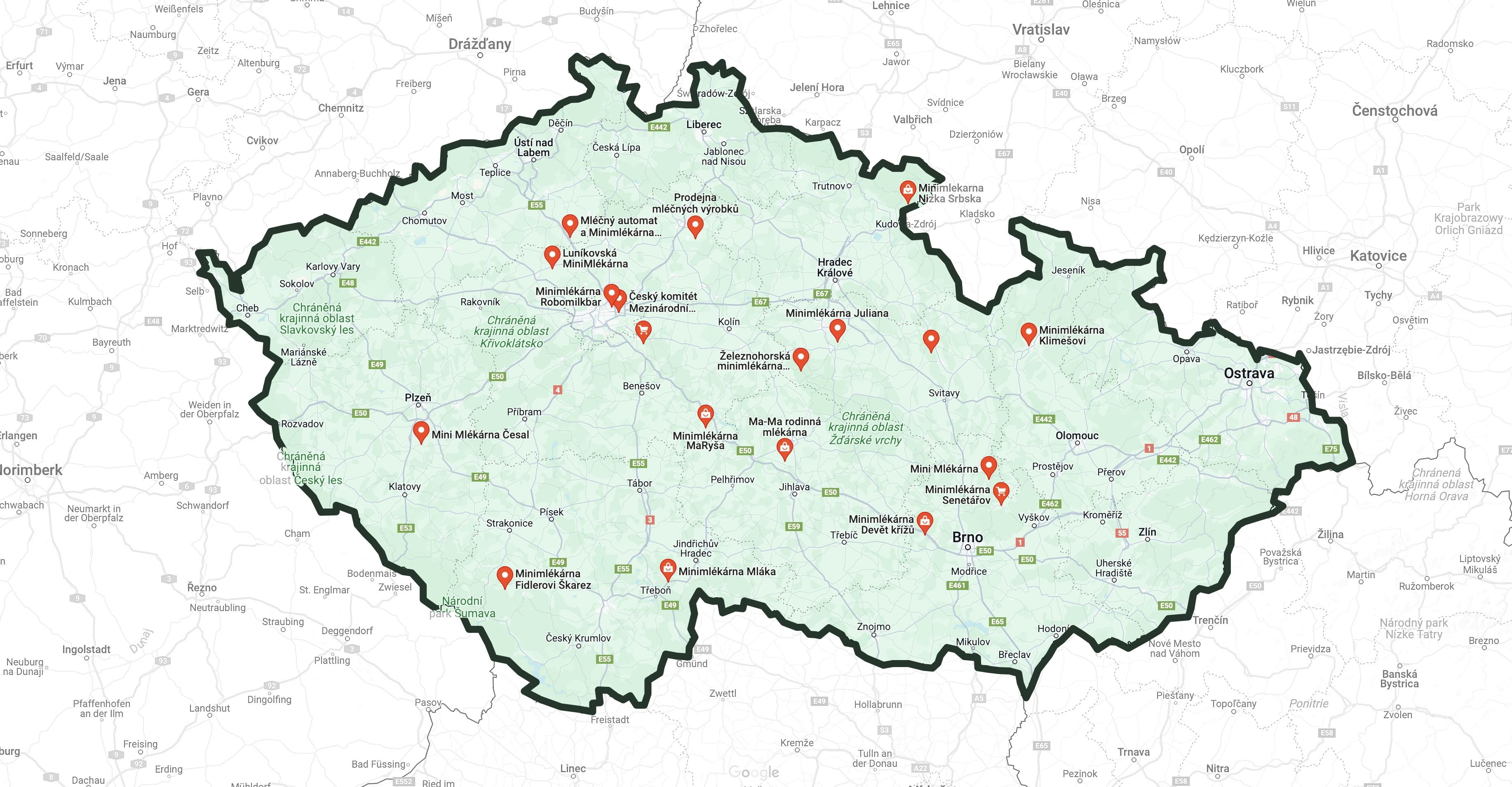 Mapa minimlékáren Mapa minimlékáren